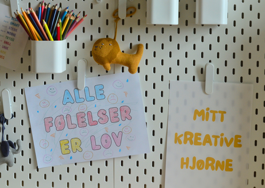 Følelser & uttrykk - Fargelegging - Print ut selv