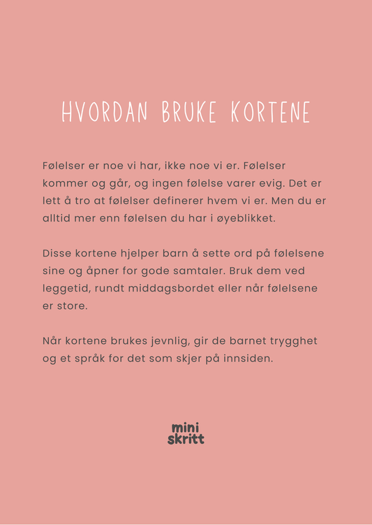 Samtalekort - Følelser – 40 kort - Print ut selv