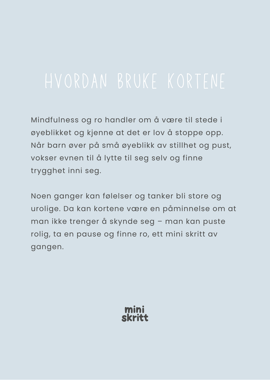 Samtalekort - Mindfulness & ro - 20 kort - Print ut selv