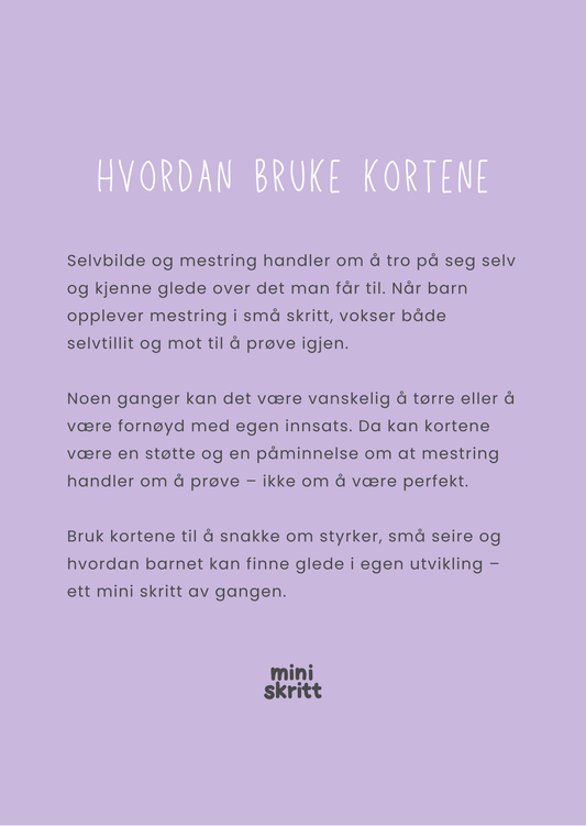 Samtalekort - Selvbilde & mestring - 20 kort - Print ut selv