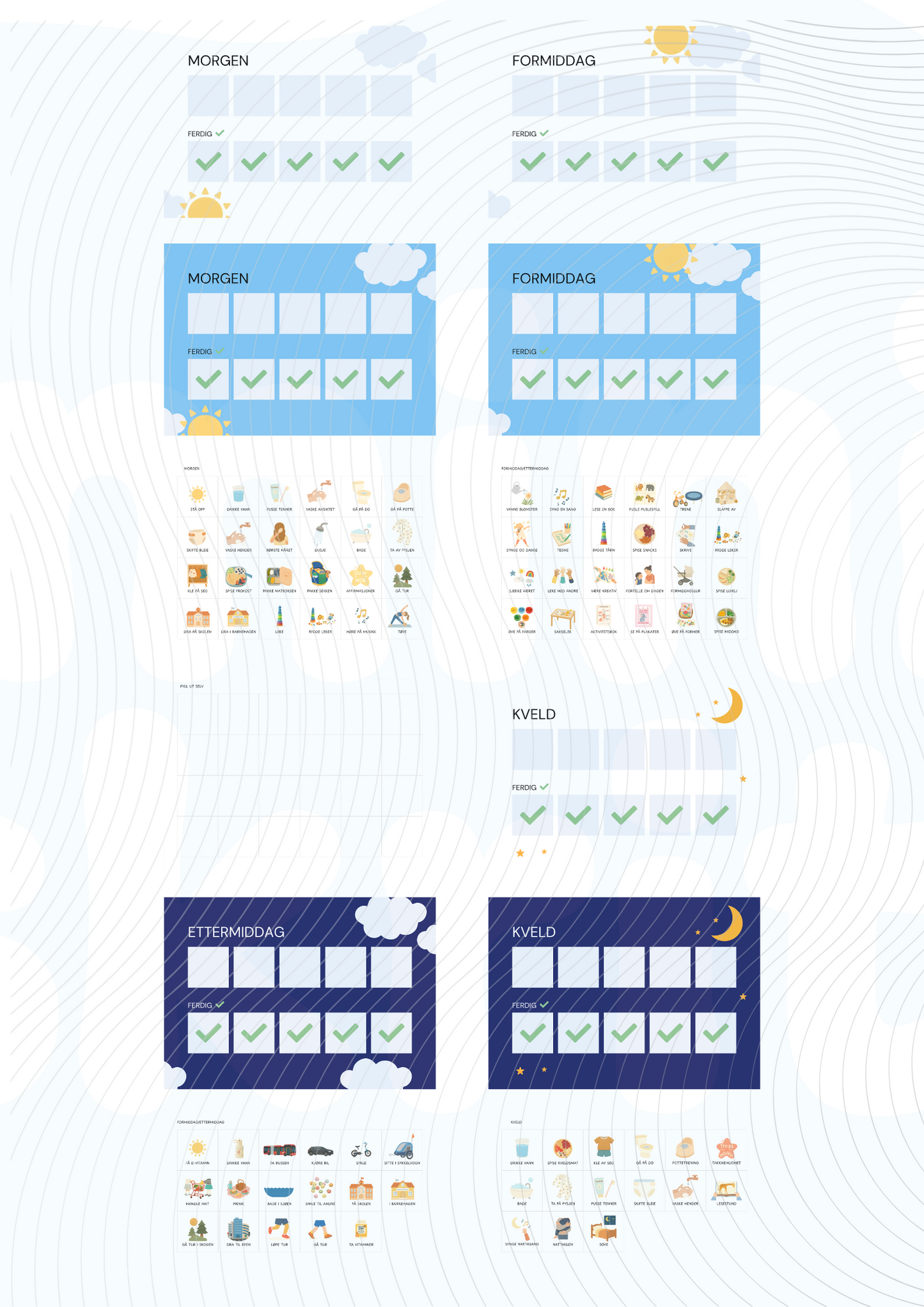 Læring, rutiner og hverdag - Tilbudspakke - Print ut selv