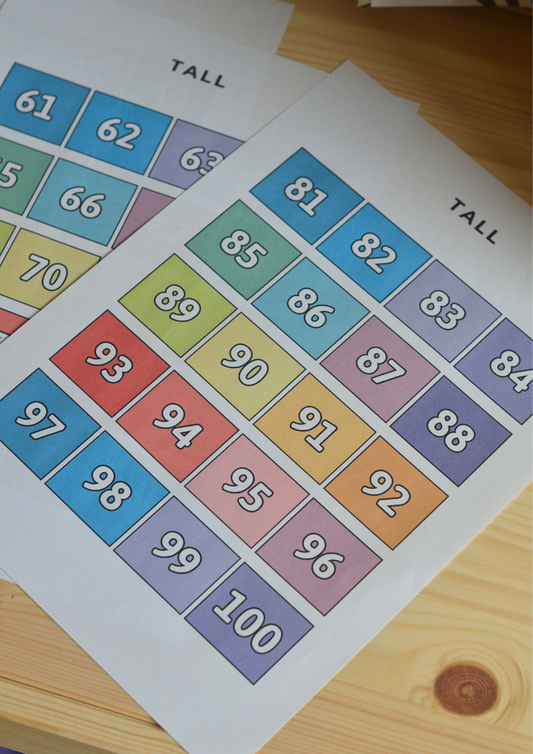 Tall 1-100 - Farger - Tilbudspakke - Print ut selv