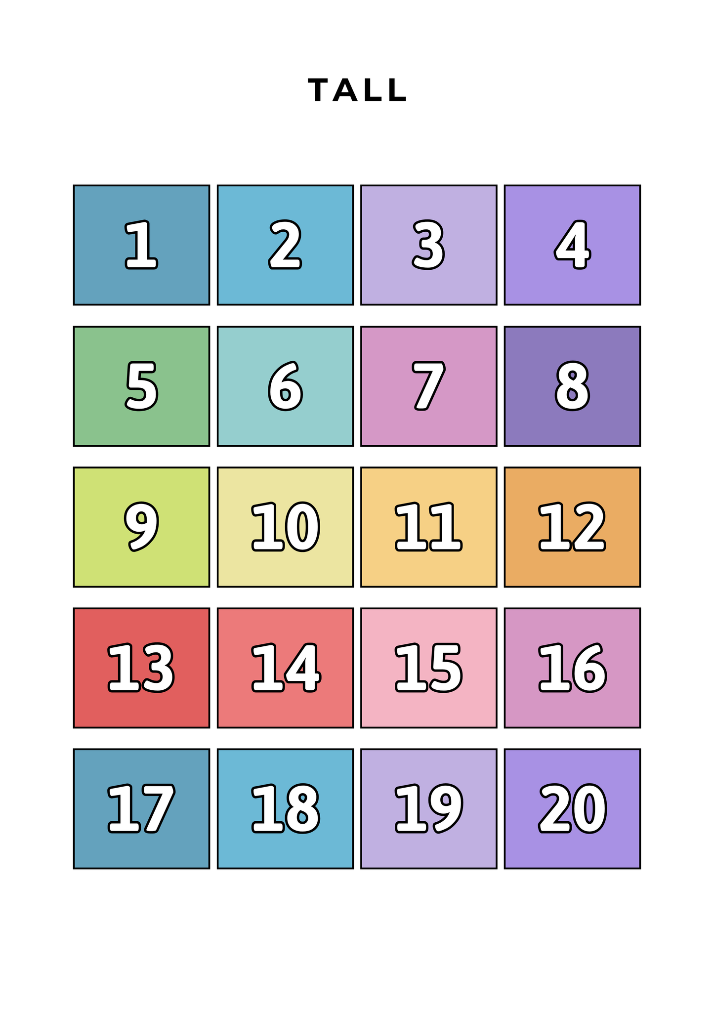 Tall 1-20 - Print ut selv