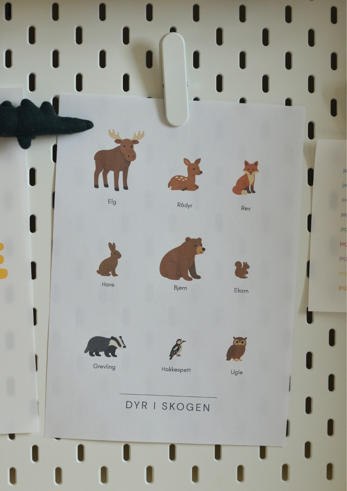 Dyr i skogen – Print ut selv