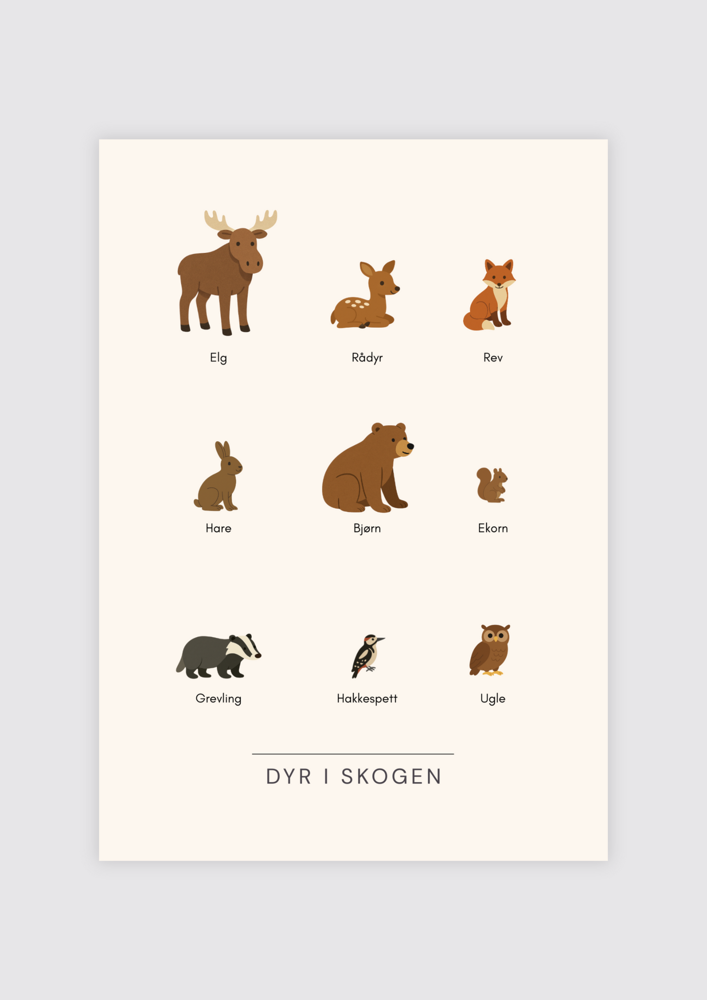 Dyr i skogen