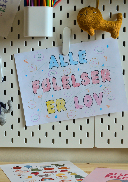 Følelser & uttrykk - Fargelegging - Print ut selv