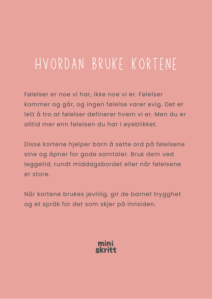 Samtalekort - Følelser – 40 kort - Print ut selv