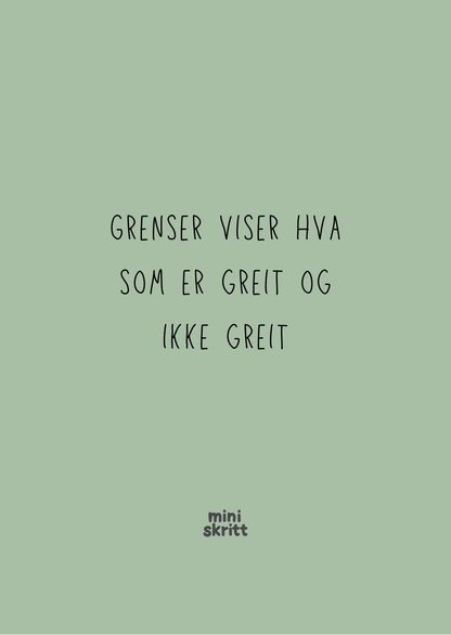 Samtalekort - Grensesetting – 20 kort - Print ut selv
