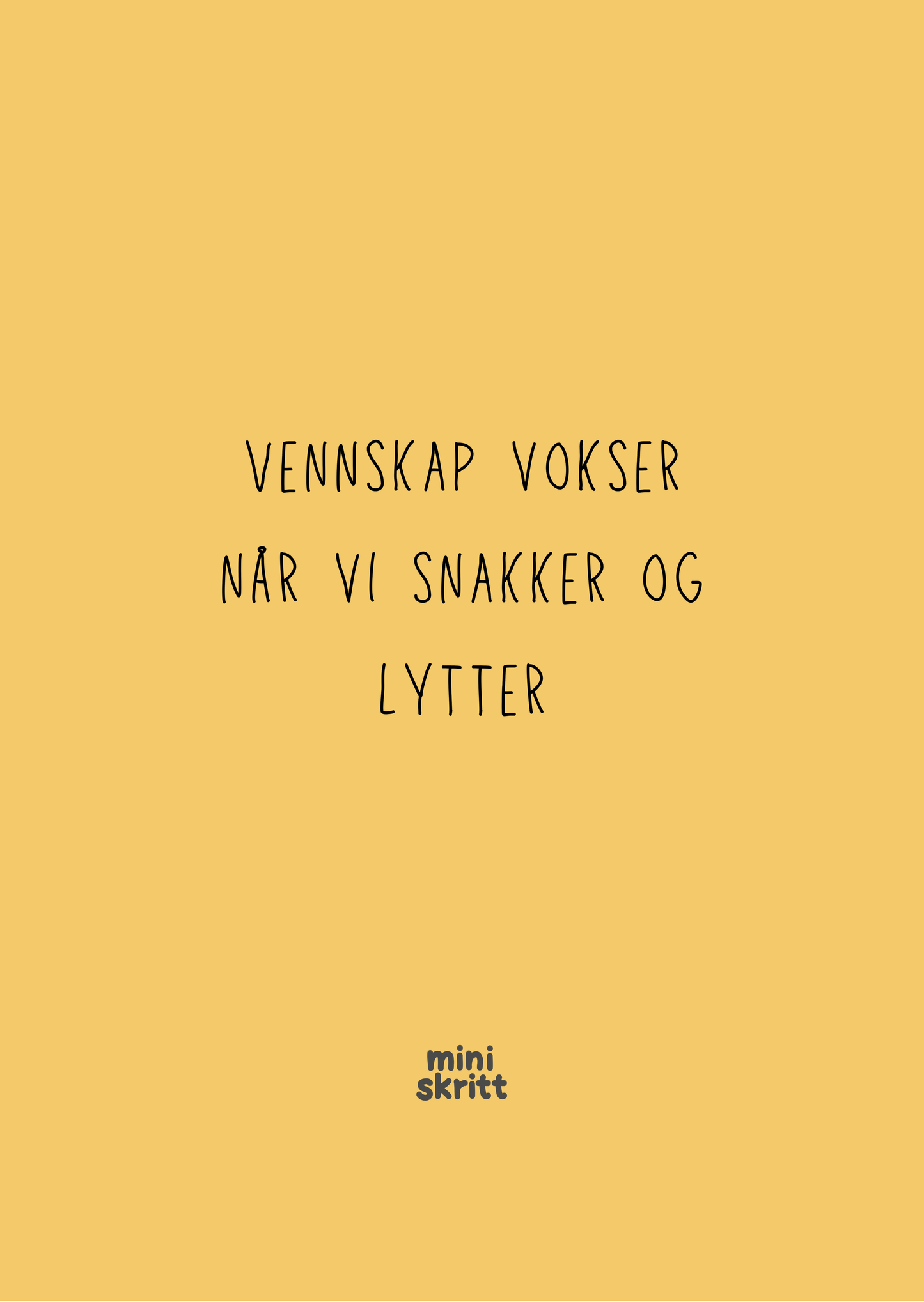 Samtalekort - Vennskap - 20 kort - Print ut selv