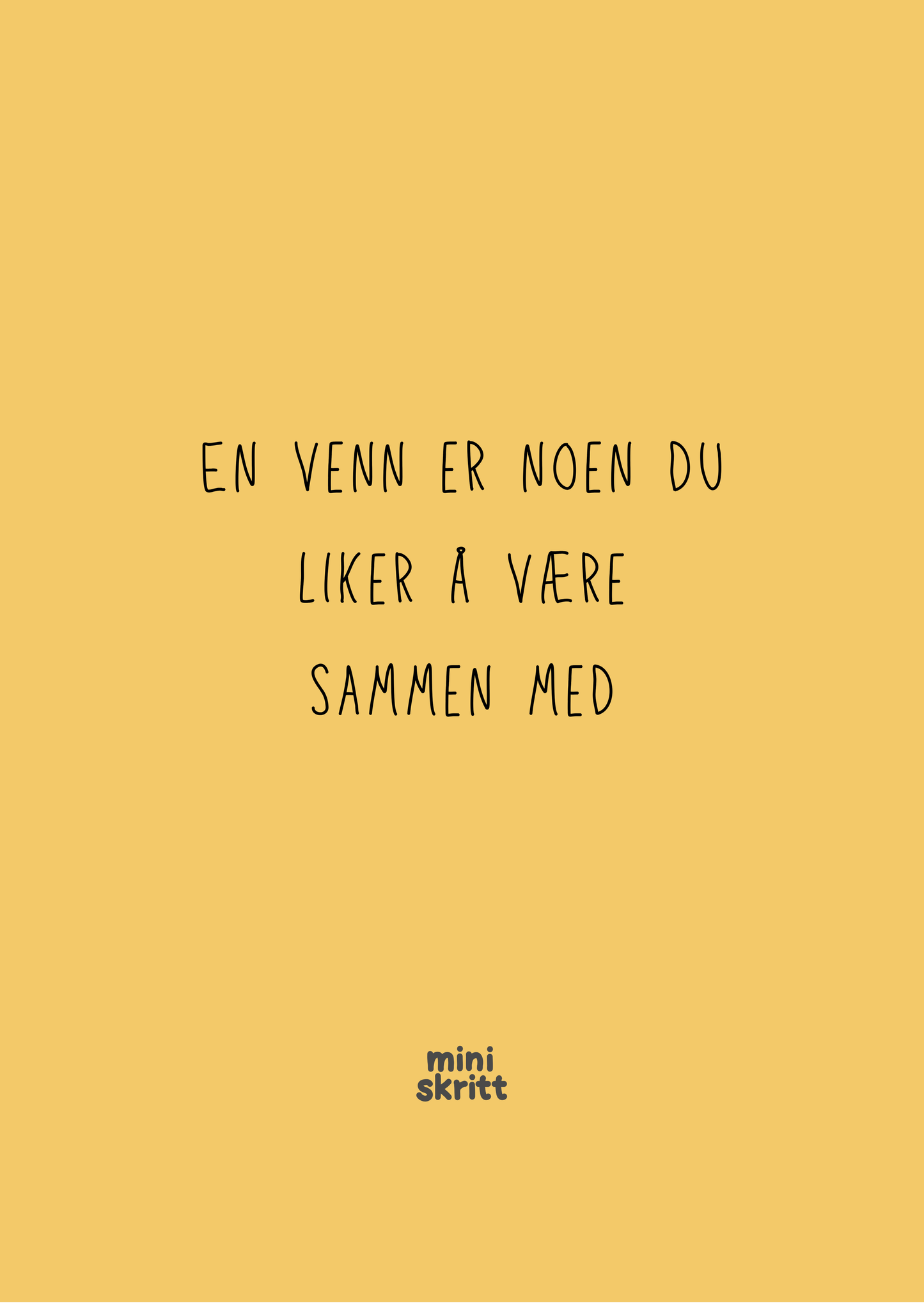 Samtalekort - Vennskap - 20 kort - Print ut selv