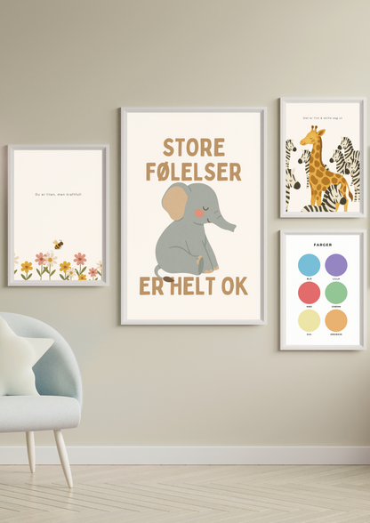 Store følelser er helt ok - Plakat