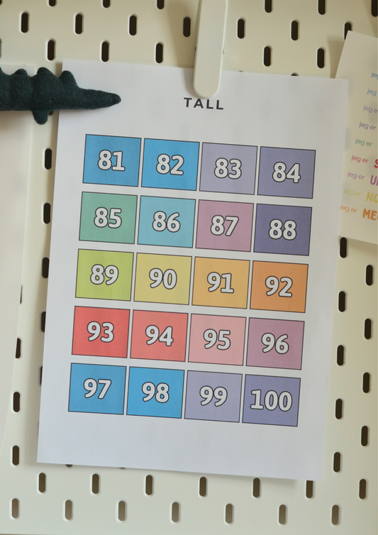 Tall 1-100 - Farger - Bundle - PDF